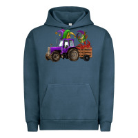 Pigment Midnight Navy mardi gras mask crawfish farm tractor Urban Hoodie - RanaPortraitStore