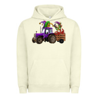 Pigment Pistachio mardi gras mask crawfish farm tractor Urban Hoodie - RanaPortraitStore