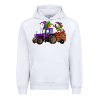 White mardi gras mask crawfish farm tractor Urban Hoodie - RanaPortraitStore