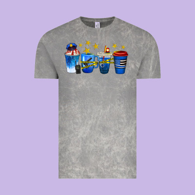 Police Coffee Cups Vintage Tee Designed By Texasbilliewilder