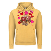 Vintage Mustard Valentine's day cockapoo Vintage Hoodie - RanaPortraitStore