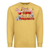 Antique Gold even cupid need a margarita Premium Sweatshirt - MaliasSmallBusiness