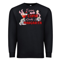 Black even cupid need a margarita Premium Sweatshirt - MaliasSmallBusiness
