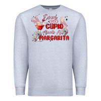 Heather Grey even cupid need a margarita Premium Sweatshirt - MaliasSmallBusiness
