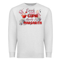 Oatmeal Heather even cupid need a margarita Premium Sweatshirt - MaliasSmallBusiness