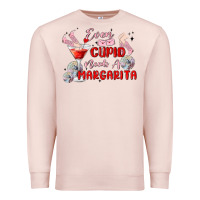Pale Pink even cupid need a margarita Premium Sweatshirt - MaliasSmallBusiness