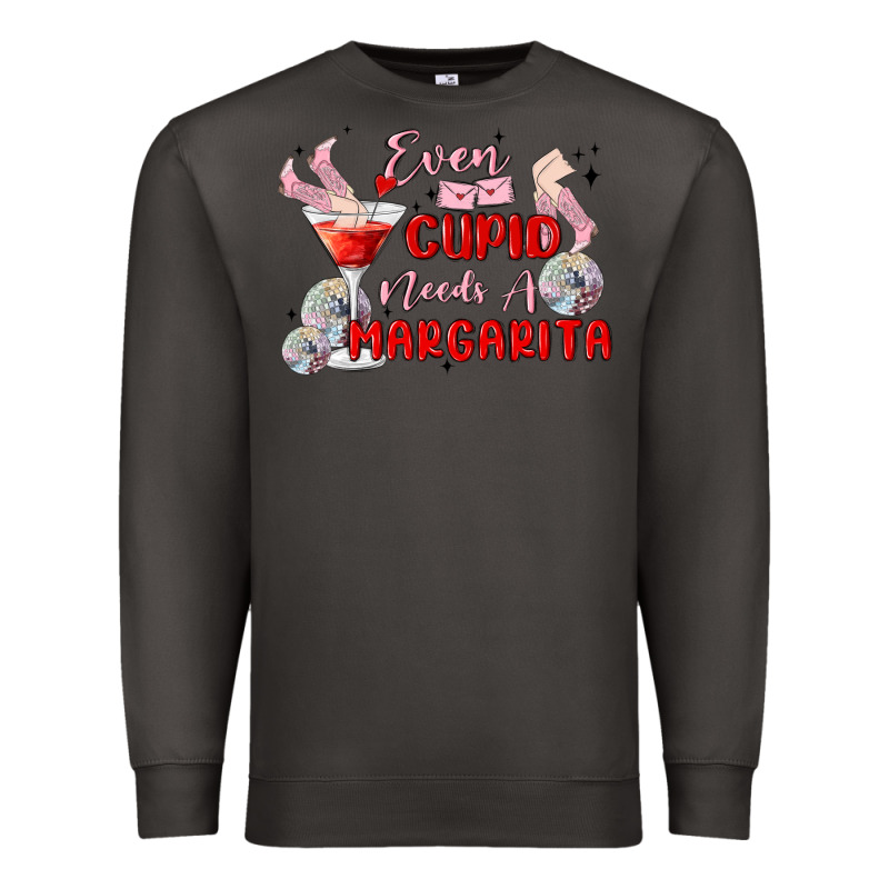 Even Cupid Need A Margarita Premium Sweatshirt by MaliasSmallBusiness | Teevron