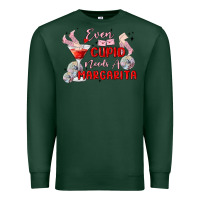 Sports Green even cupid need a margarita Premium Sweatshirt - MaliasSmallBusiness