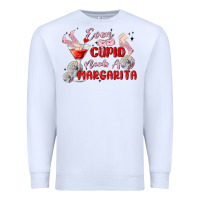 White even cupid need a margarita Premium Sweatshirt - MaliasSmallBusiness