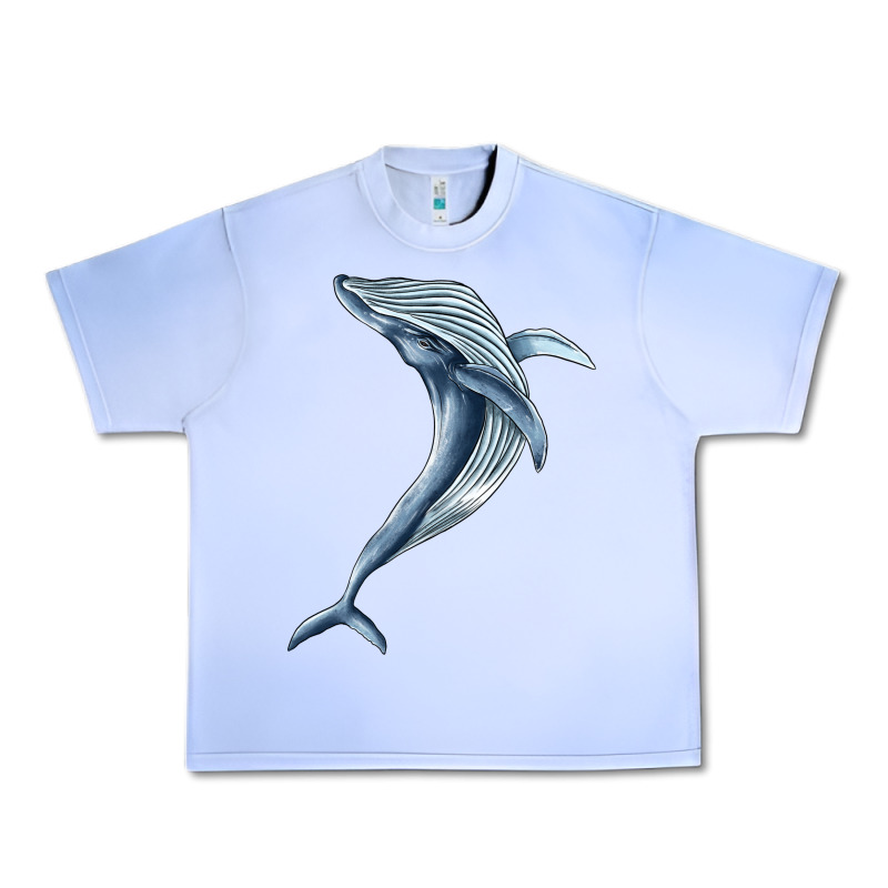 Humpback Whale Jumping Urban Heavy Tee by BarkalooDesign | Teevron