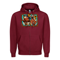 Burgundy rodeo cowboy Zipper Hoodie - JahusDesignShop