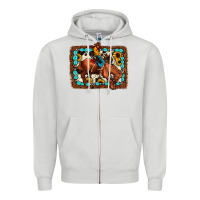 Dove Grey rodeo cowboy Zipper Hoodie - JahusDesignShop