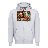 Heather Grey rodeo cowboy Zipper Hoodie - JahusDesignShop