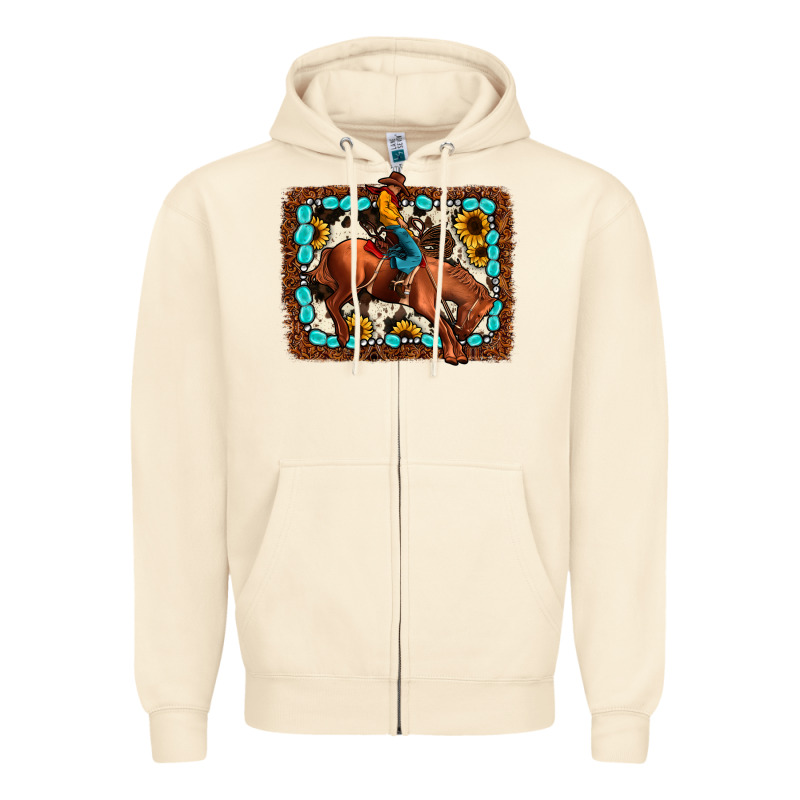 Rodeo Cowboy Zipper Hoodie by JahusDesignShop | Teevron