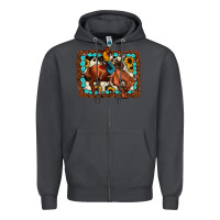 Smoke rodeo cowboy Zipper Hoodie - JahusDesignShop