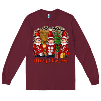Burgundy Merry christmas elfs Long Sleeve Tee - FaDigitalArtStudio