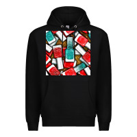 Black nail polish with glitter seamless pattern bbs Premium Hoodie - BundleAndBundleShop