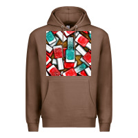Chestnut nail polish with glitter seamless pattern bbs Premium Hoodie - BundleAndBundleShop