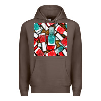 Coffee nail polish with glitter seamless pattern bbs Premium Hoodie - BundleAndBundleShop