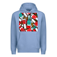 Colony Blue nail polish with glitter seamless pattern bbs Premium Hoodie - BundleAndBundleShop