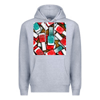 Heather Grey nail polish with glitter seamless pattern bbs Premium Hoodie - BundleAndBundleShop