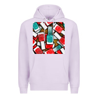 Lilac nail polish with glitter seamless pattern bbs Premium Hoodie - BundleAndBundleShop