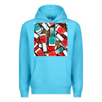 Ocean Blue nail polish with glitter seamless pattern bbs Premium Hoodie - BundleAndBundleShop