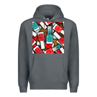 Rock nail polish with glitter seamless pattern bbs Premium Hoodie - BundleAndBundleShop