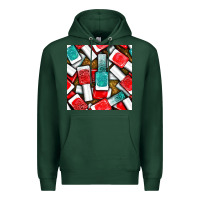 Sports Green nail polish with glitter seamless pattern bbs Premium Hoodie - BundleAndBundleShop