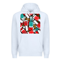 White nail polish with glitter seamless pattern bbs Premium Hoodie - BundleAndBundleShop