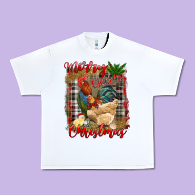 Merry Cluckin' Christmas Urban Heavy Tee Designed By Ranaportraitstore