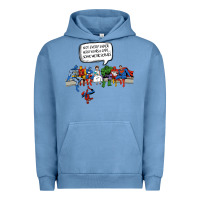 Pigment Pebble Blue Superheros Urban Hoodie - Bettercallsaul