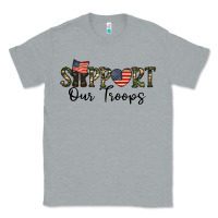 Heather Grey support our troops Classic Tee - CowhideDigitalArt