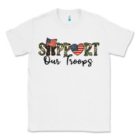 White support our troops Classic Tee - CowhideDigitalArt