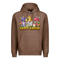Chestnut happy easter gnomies Premium Hoodie - chombo