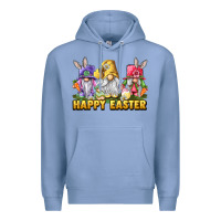 Colony Blue happy easter gnomies Premium Hoodie - chombo