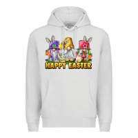 Dove Grey happy easter gnomies Premium Hoodie - chombo