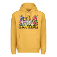 Mustard happy easter gnomies Premium Hoodie - chombo