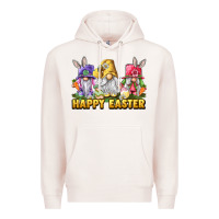 Pale Pink happy easter gnomies Premium Hoodie - chombo