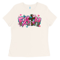 Bone cancer faith cross Ladies Tee - AdoDesignShop
