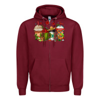 Burgundy cinco de mayo coffee cups Zipper Hoodie - Jasminsmagicworld