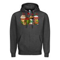 Charcoal Heather cinco de mayo coffee cups Zipper Hoodie - Jasminsmagicworld