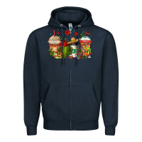 Navy cinco de mayo coffee cups Zipper Hoodie - Jasminsmagicworld