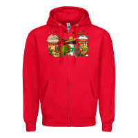 Red cinco de mayo coffee cups Zipper Hoodie - Jasminsmagicworld