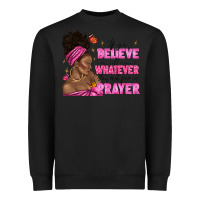 Black afro woman bun and religion faith prayer Heavyweight Sweatshirt - texasbilliewilder
