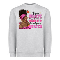 Heather Grey afro woman bun and religion faith prayer Heavyweight Sweatshirt - texasbilliewilder