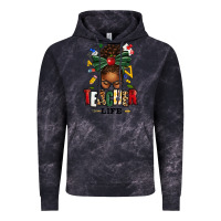 Cloud Black teacher life afro messy bun Vintage Hoodie - texasbilliewilder