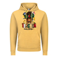 Vintage Mustard teacher life afro messy bun Vintage Hoodie - texasbilliewilder
