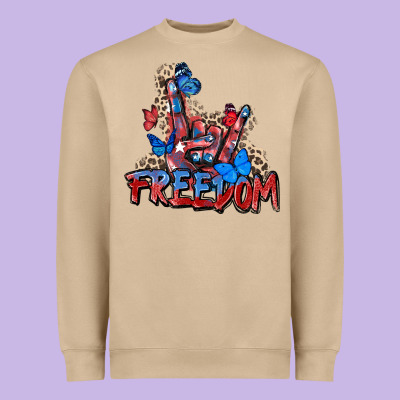 Freedom Rock Hand Heavyweight Sweatshirt Designed By Zillion Design Studio