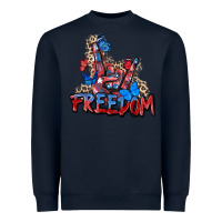 Navy freedom rock hand Heavyweight Sweatshirt - Zillion Design Studio